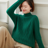 Half Turtleneck Thickened Cashmere Sweater for Women